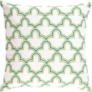 Set of 2 Surya Marji 18" x 18" Polyester Pillow Covers - Cream,Emerald,Lime